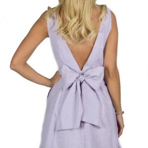 Violet Seersucker (“Emerson”) Dress